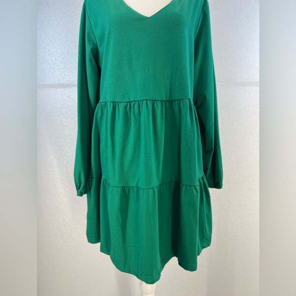 NWT Casual Dress Sweet Cute V Neck Mini Dress with Pocket Skin Friendly Fabric L - Picture 7 of 17